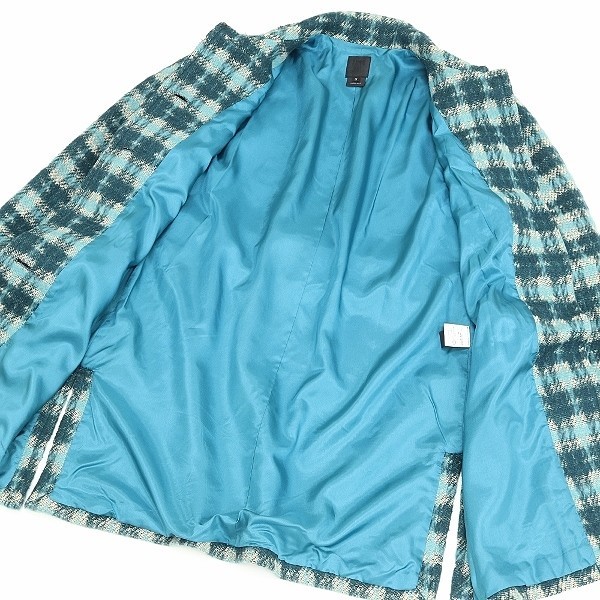*ANNA SUI Anna Sui check pattern back belt coat S