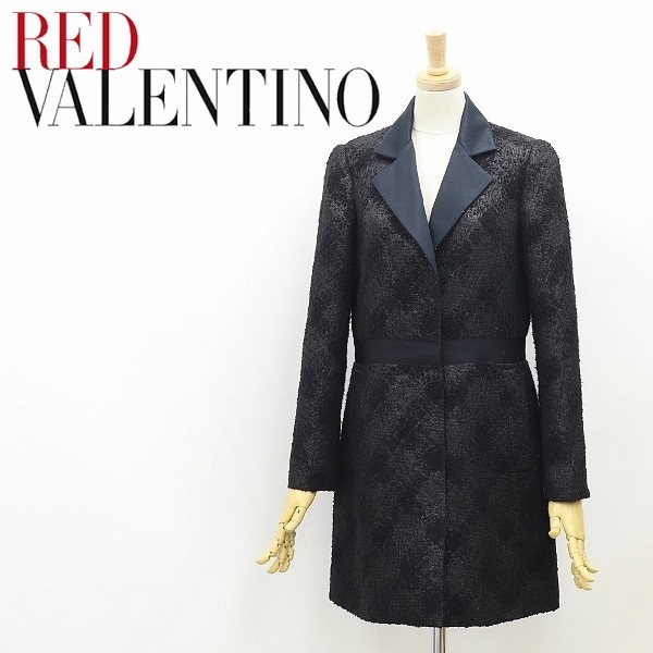 即発送可能】 切替 ウール 光沢感 レッドヴァレンティノ VALENTINO 美