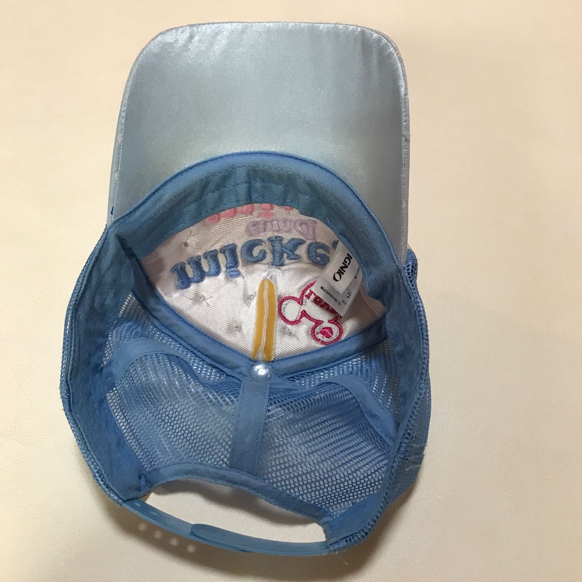 ミッキー ミニー 帽子 54 〜 56 cm キャップ 水色　メッシュキャップ
