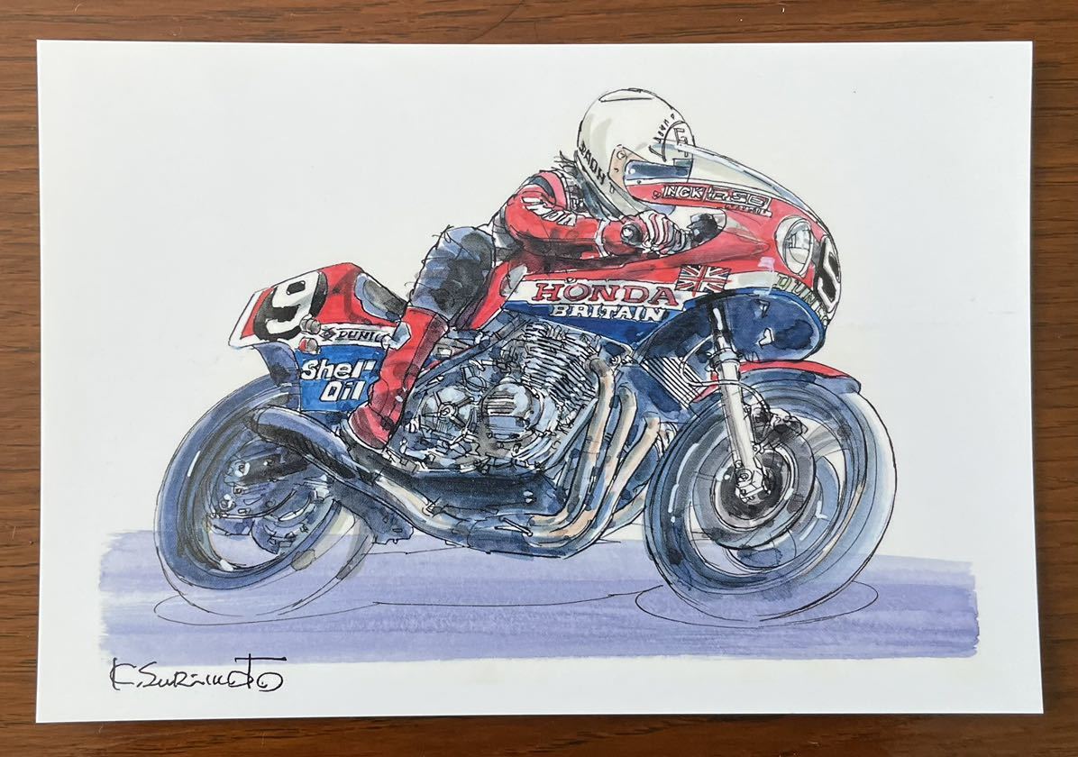 送料込み・ポストカード・摺本好作のバイクポストカード 送料込み・ポストカード・摺本好作のバイクポストカード