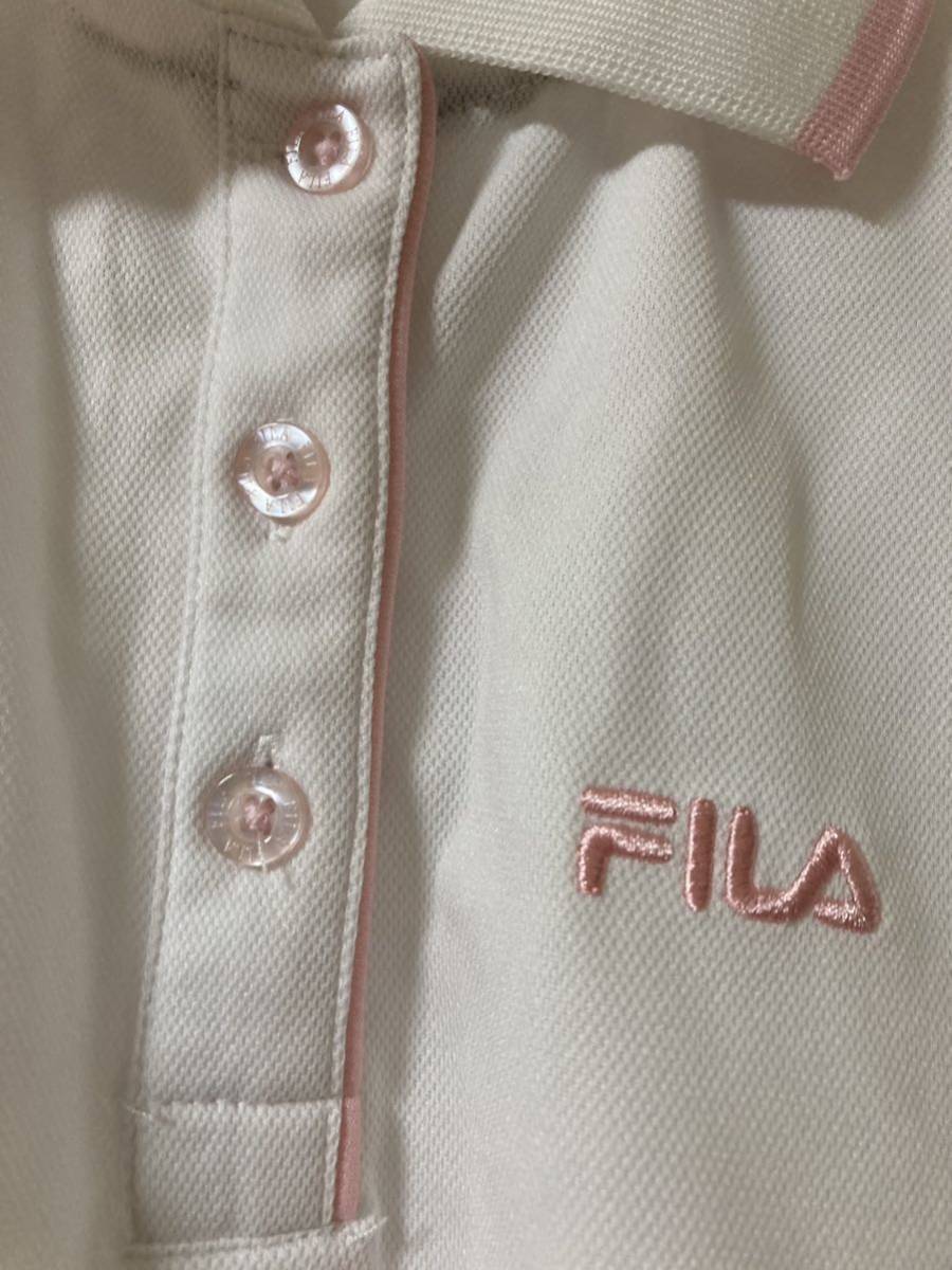 FILA フィラ 長袖機能ポロシャツ 美品 スポーツウェア ゴルフウェア 女性_画像2