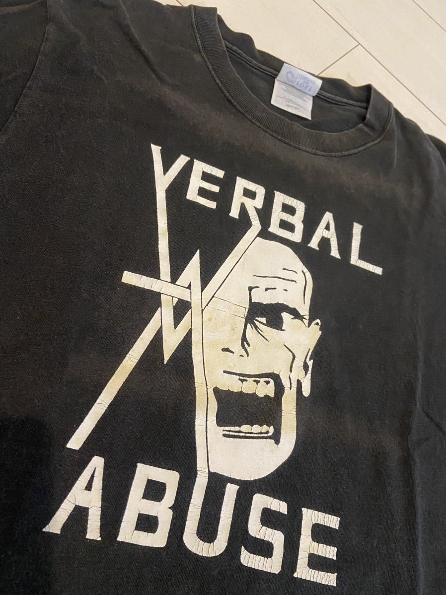 VERBAL ABUSE ・00's ヴィンテージ Tシャツ・black flag dead kennedys decendents misfits 80s US HARD CORE・KBD・パンク天国3・S_画像1