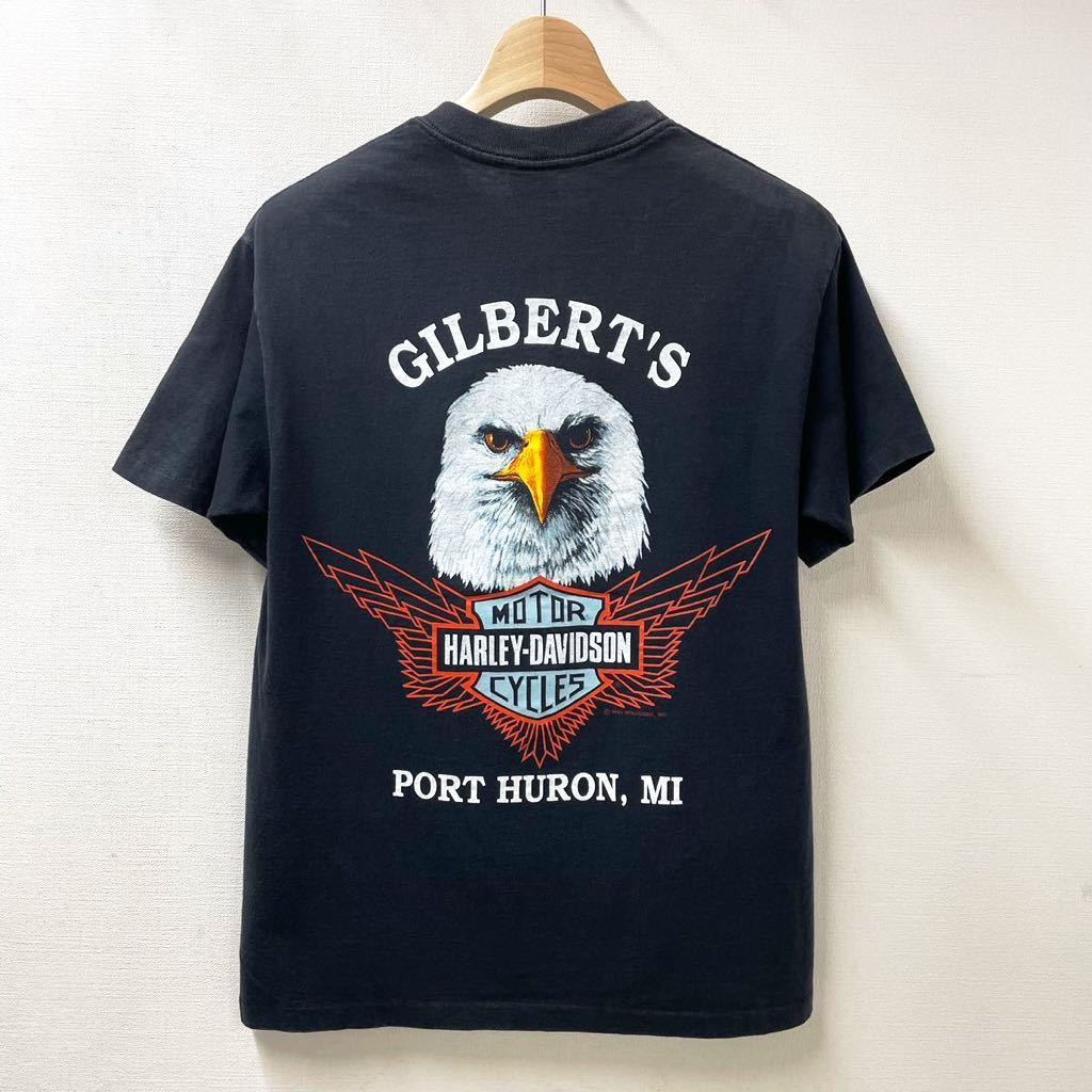 sizeM 80s 90s USA製 HARLEY-DAVIDSON ハーレーダビッドソン ビンテージ Tシャツ 100%コットン アメリカ製_画像1