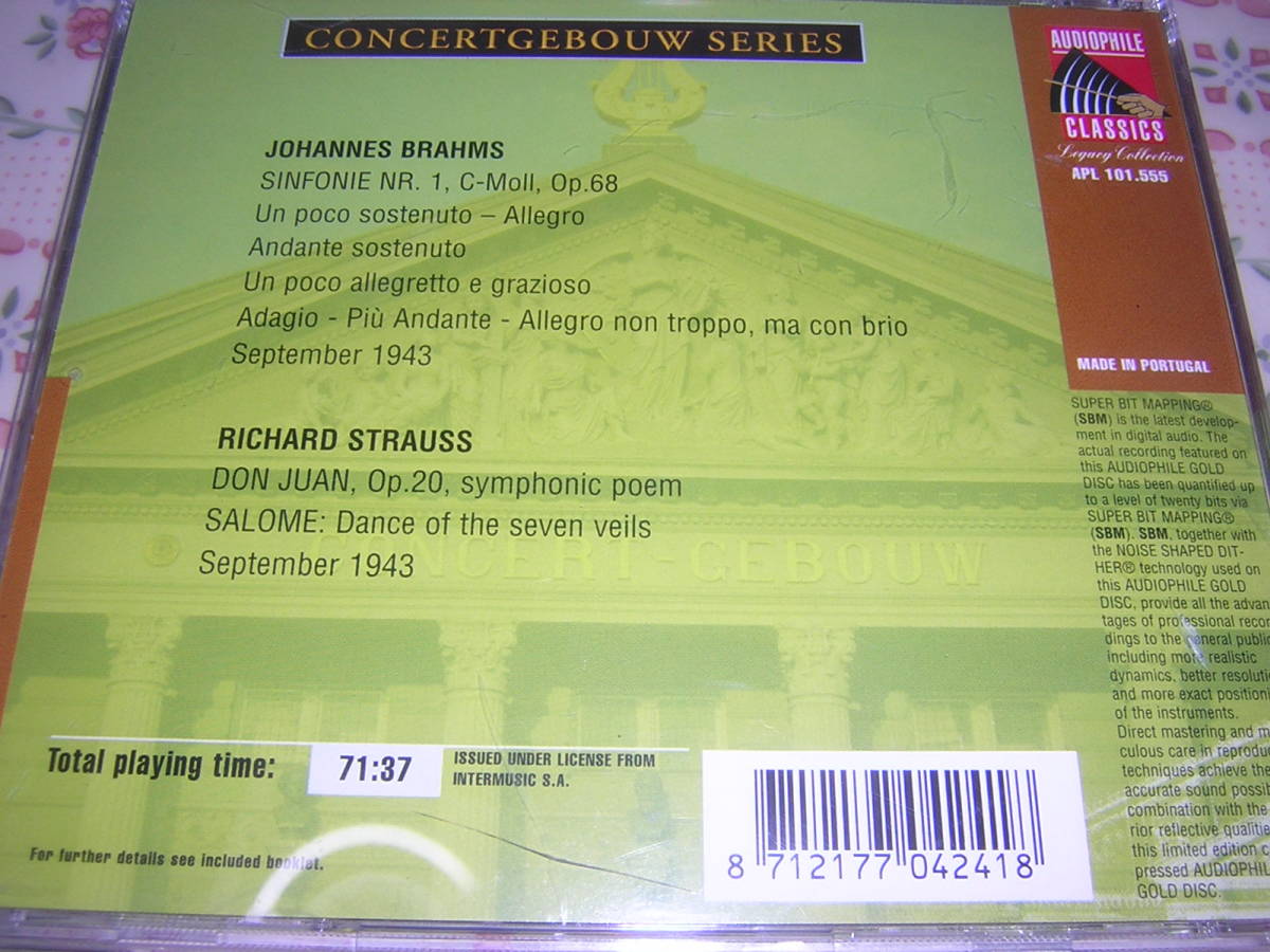 ゴールド CD カラヤン&ACO ブラームス　交響曲第1番＋R・シュトラウス　ドン・ファン&サロメより7つのヴェールの踊り_画像2