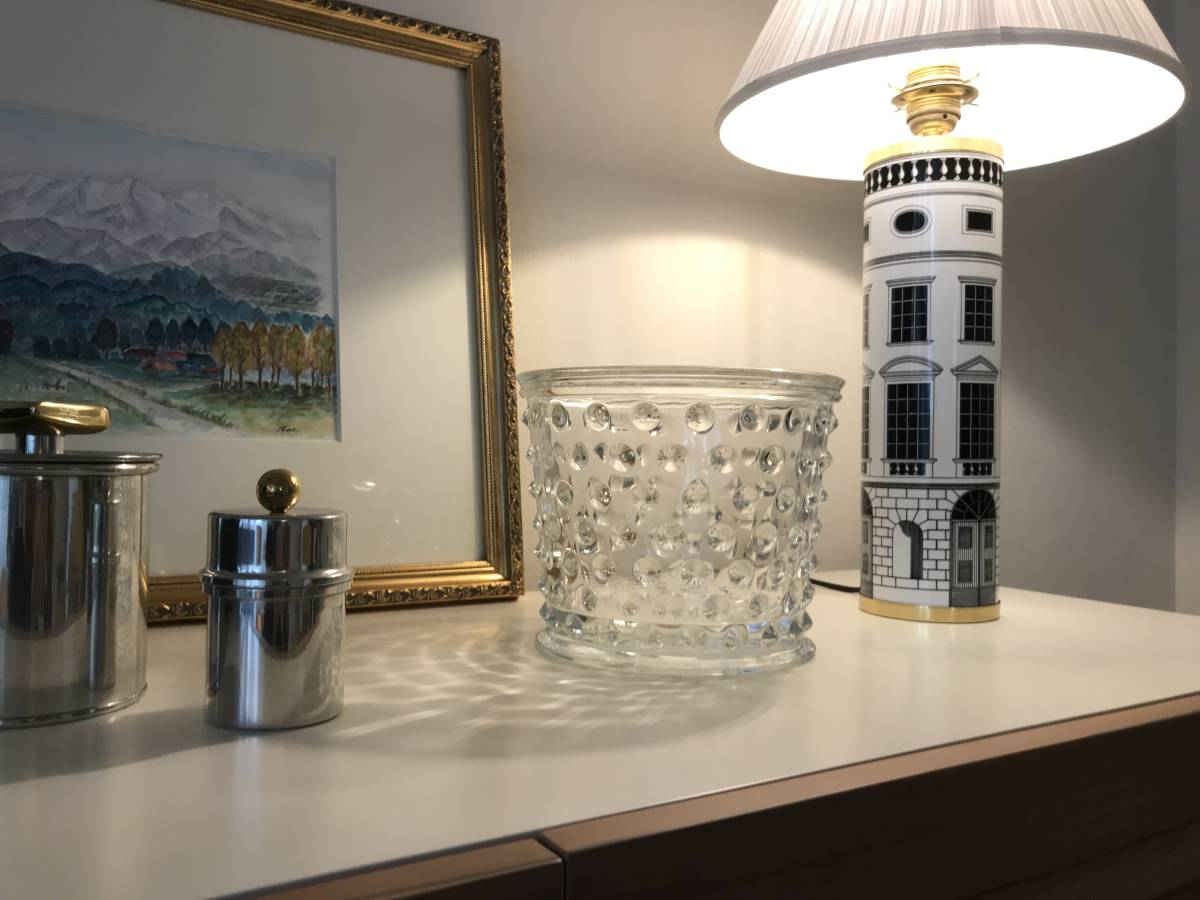 フォルナセッティ Fornasetti Architettura ランプ＋シェードセット 