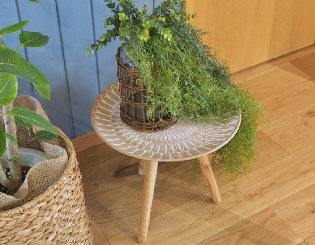 新品　サイドテーブル　大小２点セット　花台　コーヒーテーブル　ミニテーブル　北欧　モロッコ風　おしゃれ　モダン　観葉植物