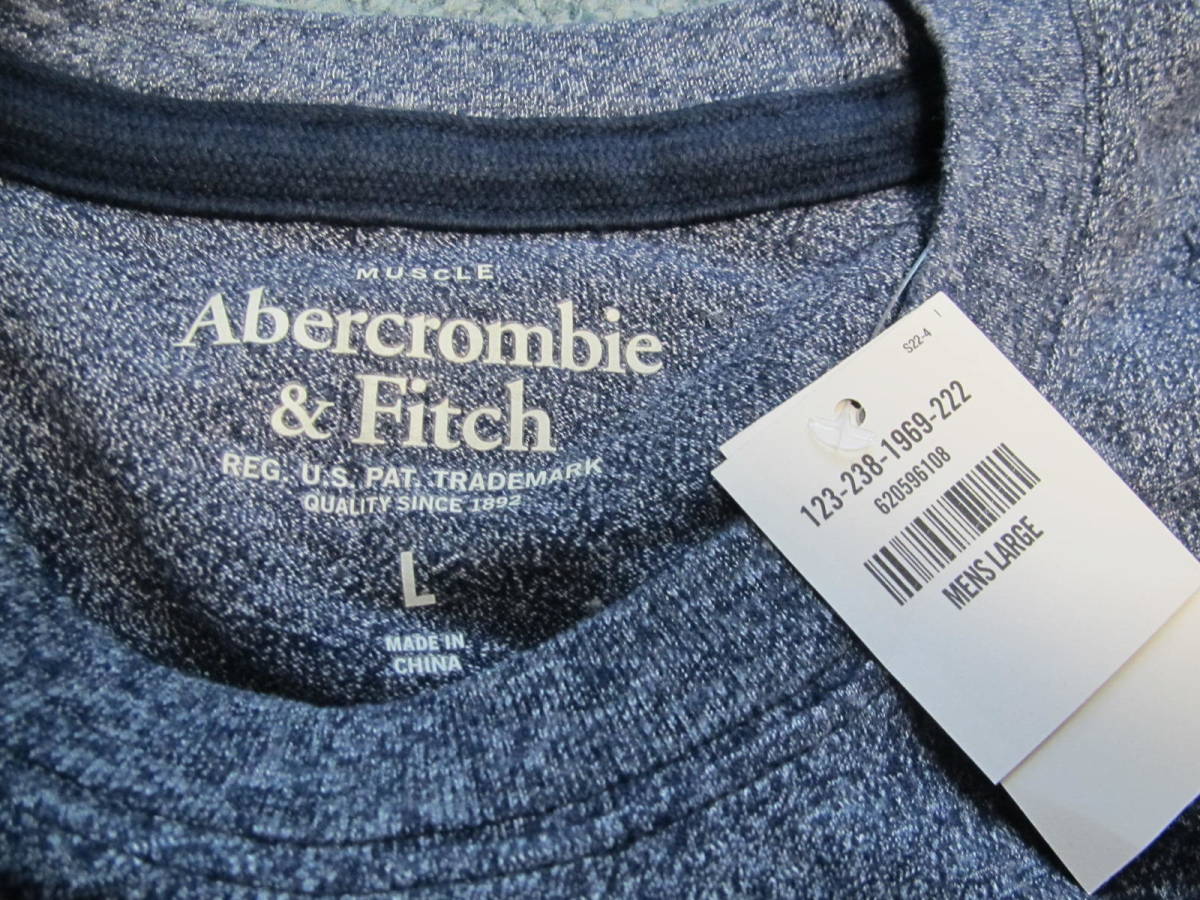 新品未使用　Abercrombie & Fitch アバクロンビー&フィッチ A&F　ショートスリーブT　NAVY　Lサイズ _画像3