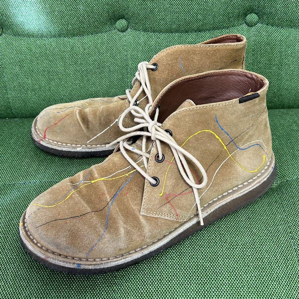 [ box less . secondhand goods ] prompt decision! Camper CAMPER beauty & Youth special order suede chukka boots ( beige ) size 39(25.0cm about ) paint processing 