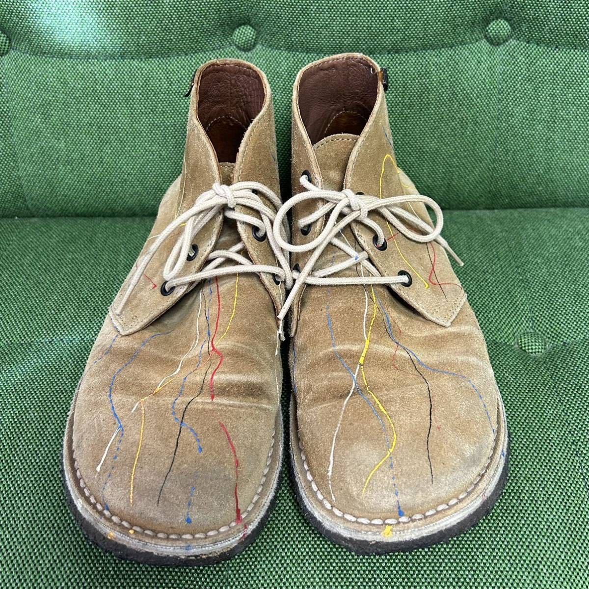 [ box less . secondhand goods ] prompt decision! Camper CAMPER beauty & Youth special order suede chukka boots ( beige ) size 39(25.0cm about ) paint processing 