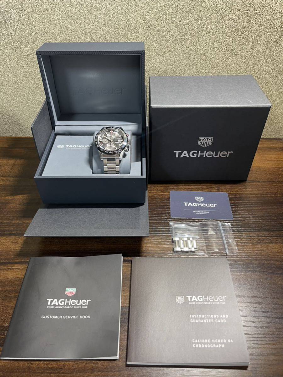 タグ・ホイヤー TAG HEUER カレラ キャリバー ホイヤー01 CAR201W.BA0714 アンスラサイト　グレー　文字盤 中古 腕時計 メンズ　腕時計_画像2
