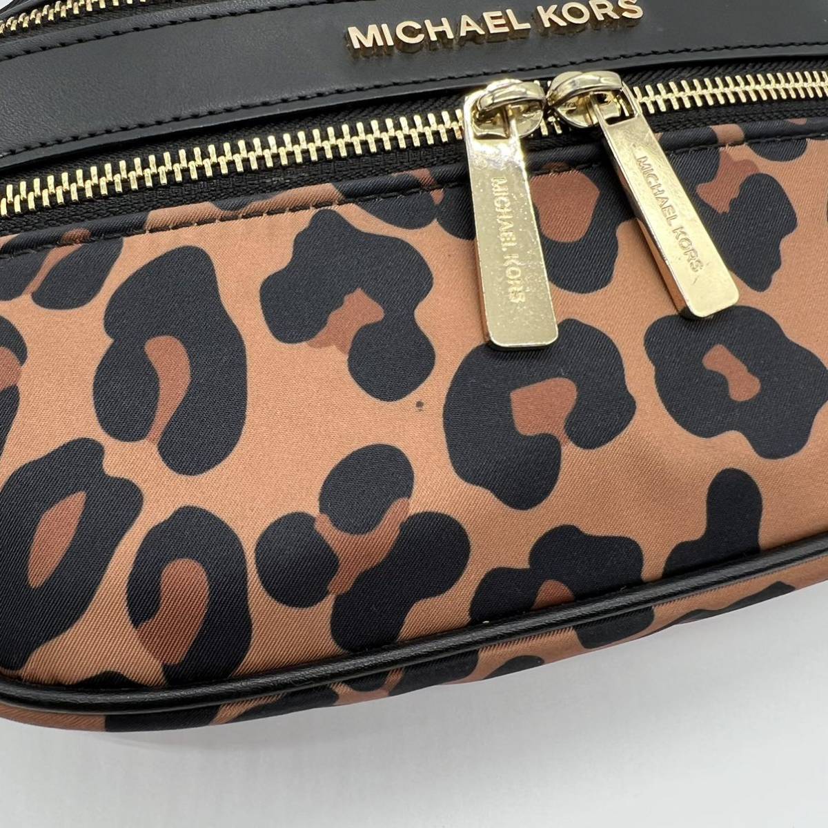 【美品】MICHAELKORS マイケルコース レオパード 豹柄 ウエストバッグ ウエストポーチ ワンショルダーバッグ ボディバッグ EE100803_画像8