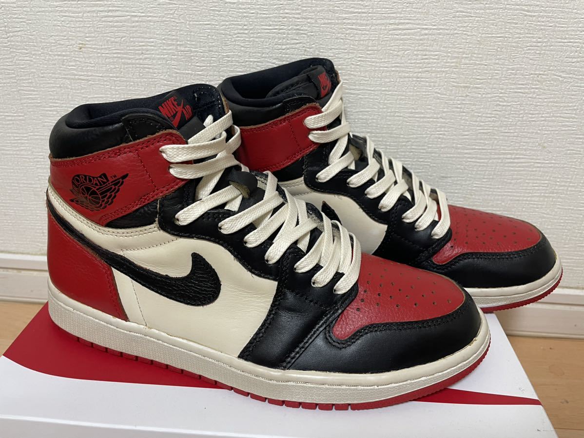 Nike Air Jordan 1 High OG Bred Toe オマージュ エアジョーダン ナイキ HIGH RETRO_画像1