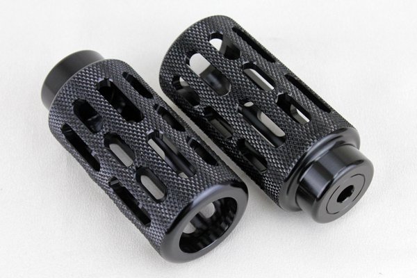 新品 アルミ製 ローレット 50mm極太タイプ ステップ左右セット ブラック 黒 フットペグ アルミステップ BMXペグ BMXステップ_画像6
