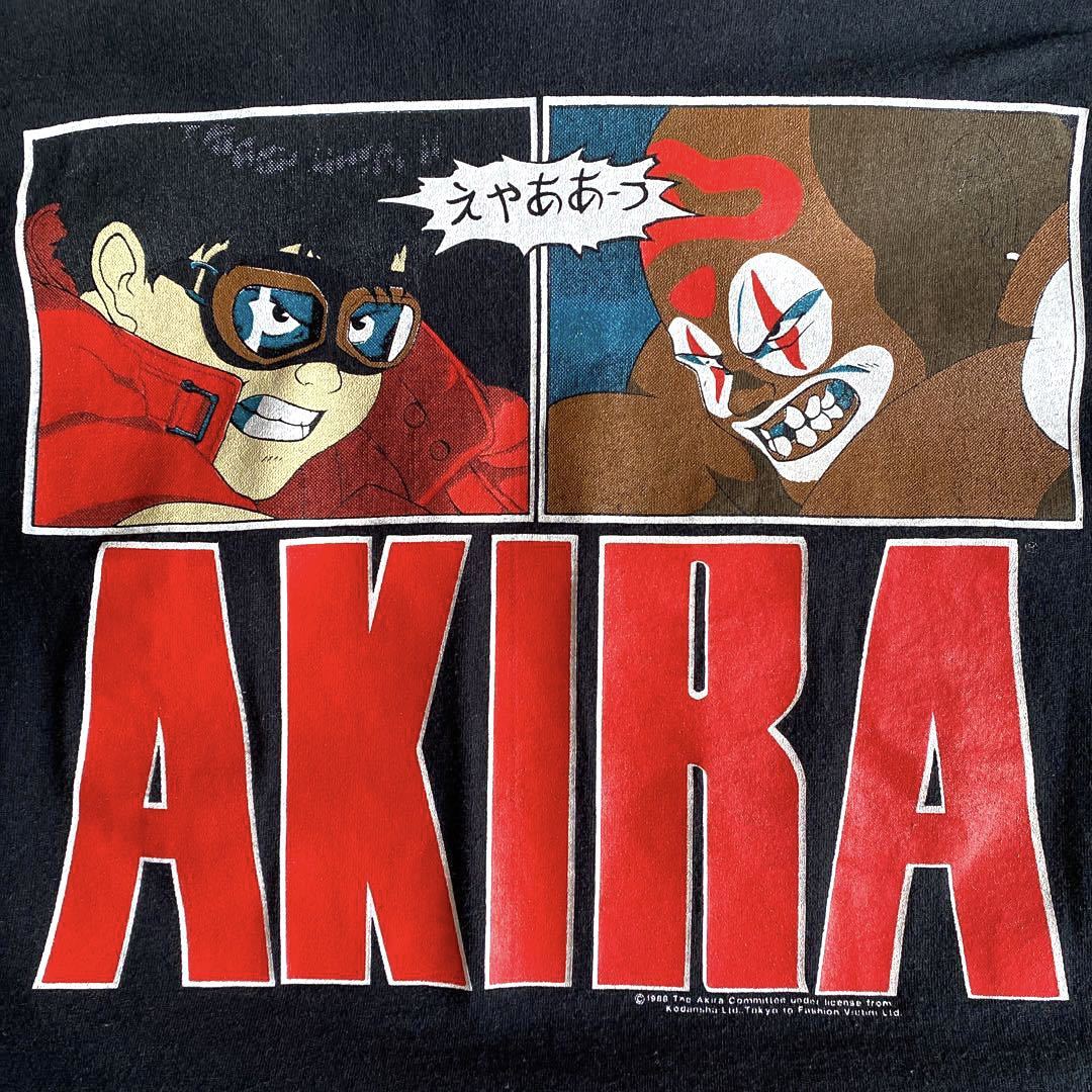 80s 90s ビンテージ オリジナル USA製 AKIRA アキラ Tシャツ 黒 L アメリカ製 大友克洋 アニメ マンガ NIRVANA 攻殻機動隊 もののけ姫_画像3