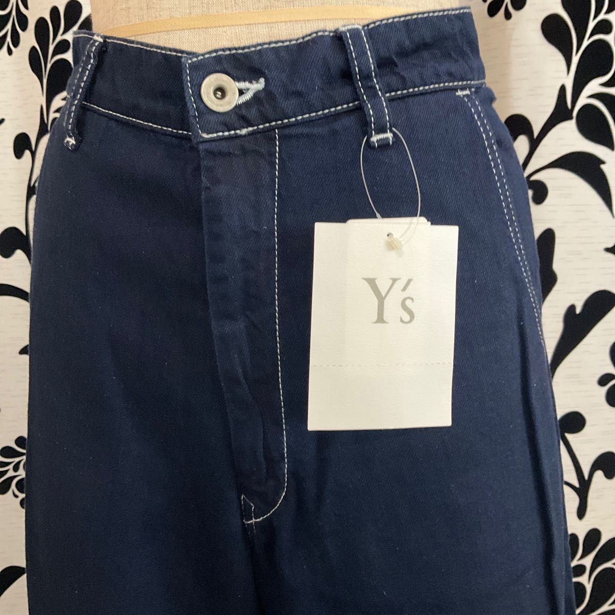 新品 タグ付き Y'sワイズ スポーテッド デニム パンツ