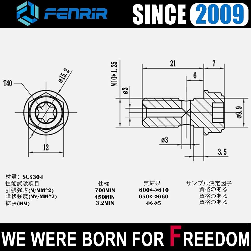 M10XP1.25 1 ホール FENRIR M10XP1.25 バンジョーボルトシングル ステンレス 304ステンレス鋼 オイル_画像3