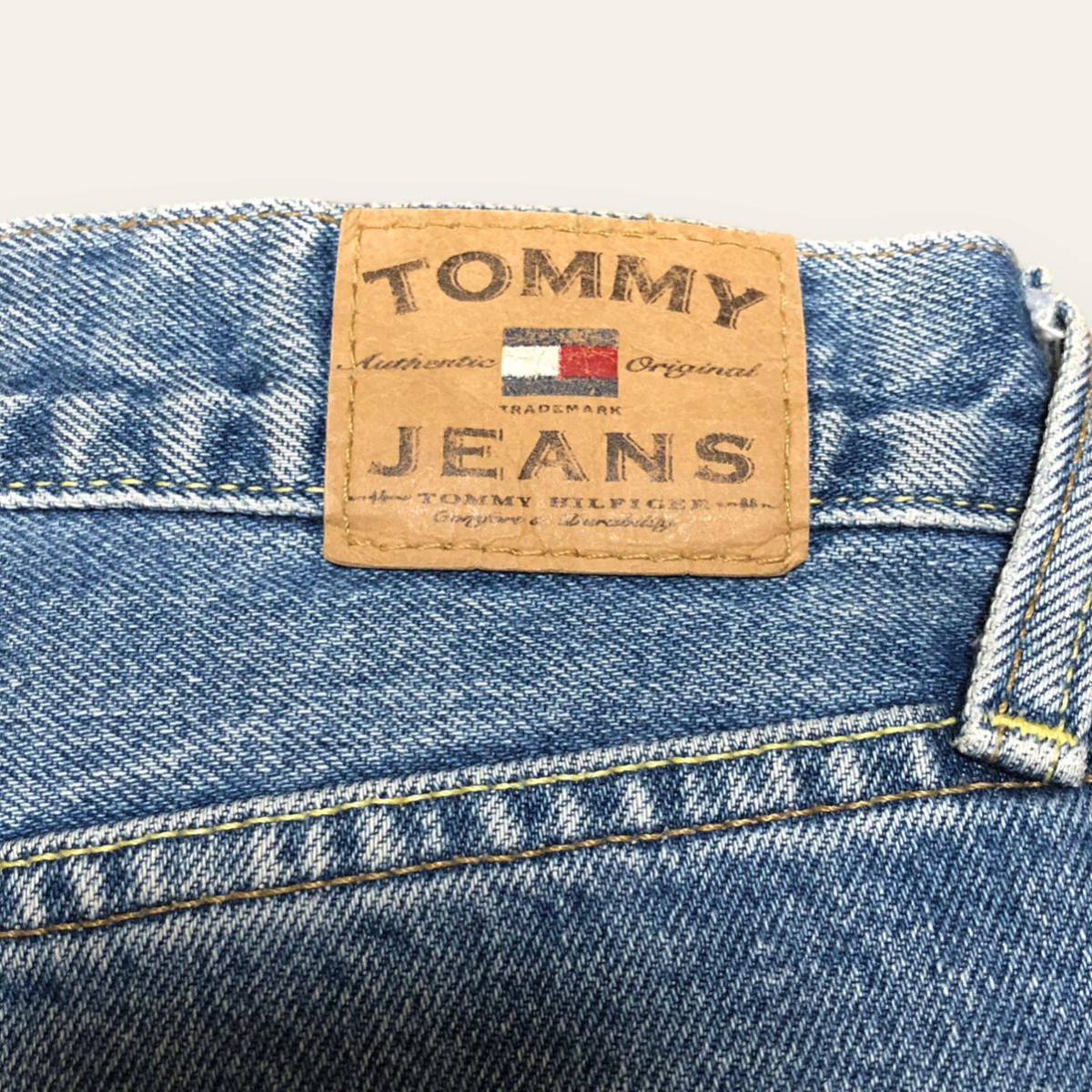 90s 00s トミーヒルフィガー TOMMY JEANS デニム ショーツ ワイド バギー_画像7