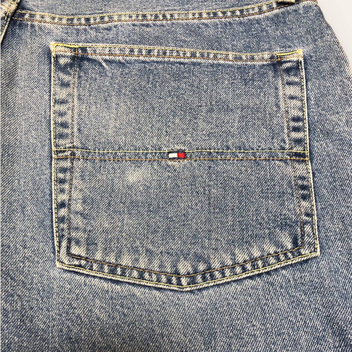 90s 00s トミーヒルフィガー TOMMY JEANS デニム ショーツ ワイド バギー_画像6