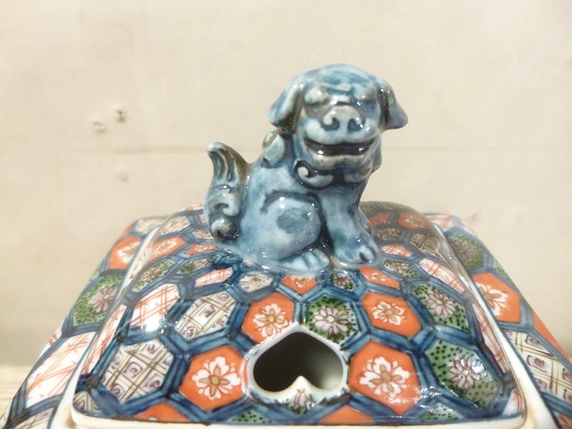 骨董・茶道具】☆古い 唐金 古銅製獅子香炉 em127yb 香道具-