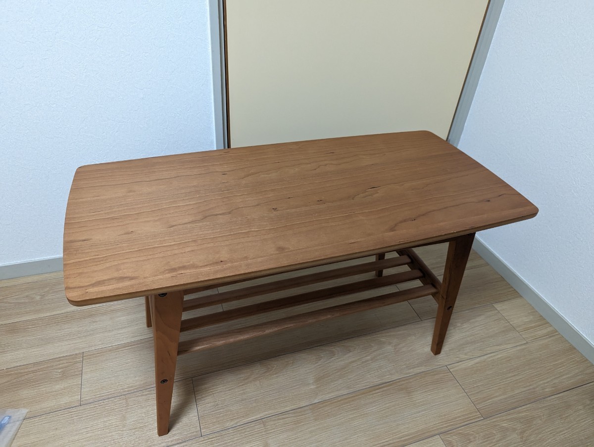 カリモク60】 リビングテーブル(小) チェリー 天然木【カリモク60+