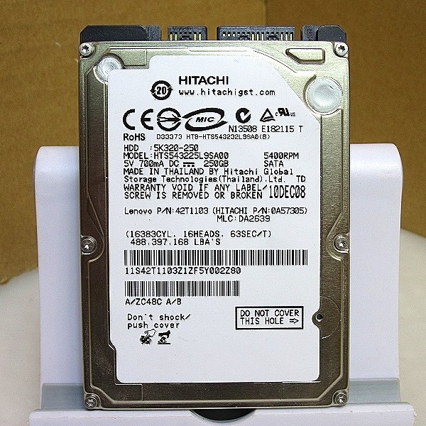 HD4525★HITACHI★2.5インチHDD★250GB★HTS543225L9SA00★即決！_画像1