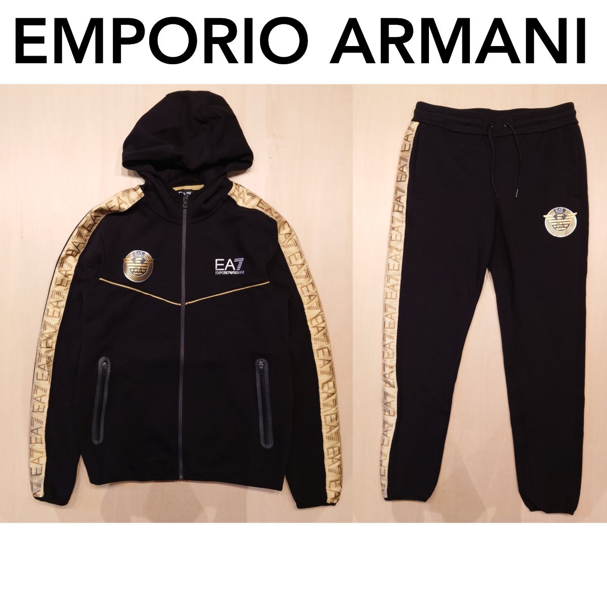 EMPORIO ARMANI スウェット上下 セットアップ エンポリオアルマーニ サイドライン サイズL EA7 ジャージ 2306