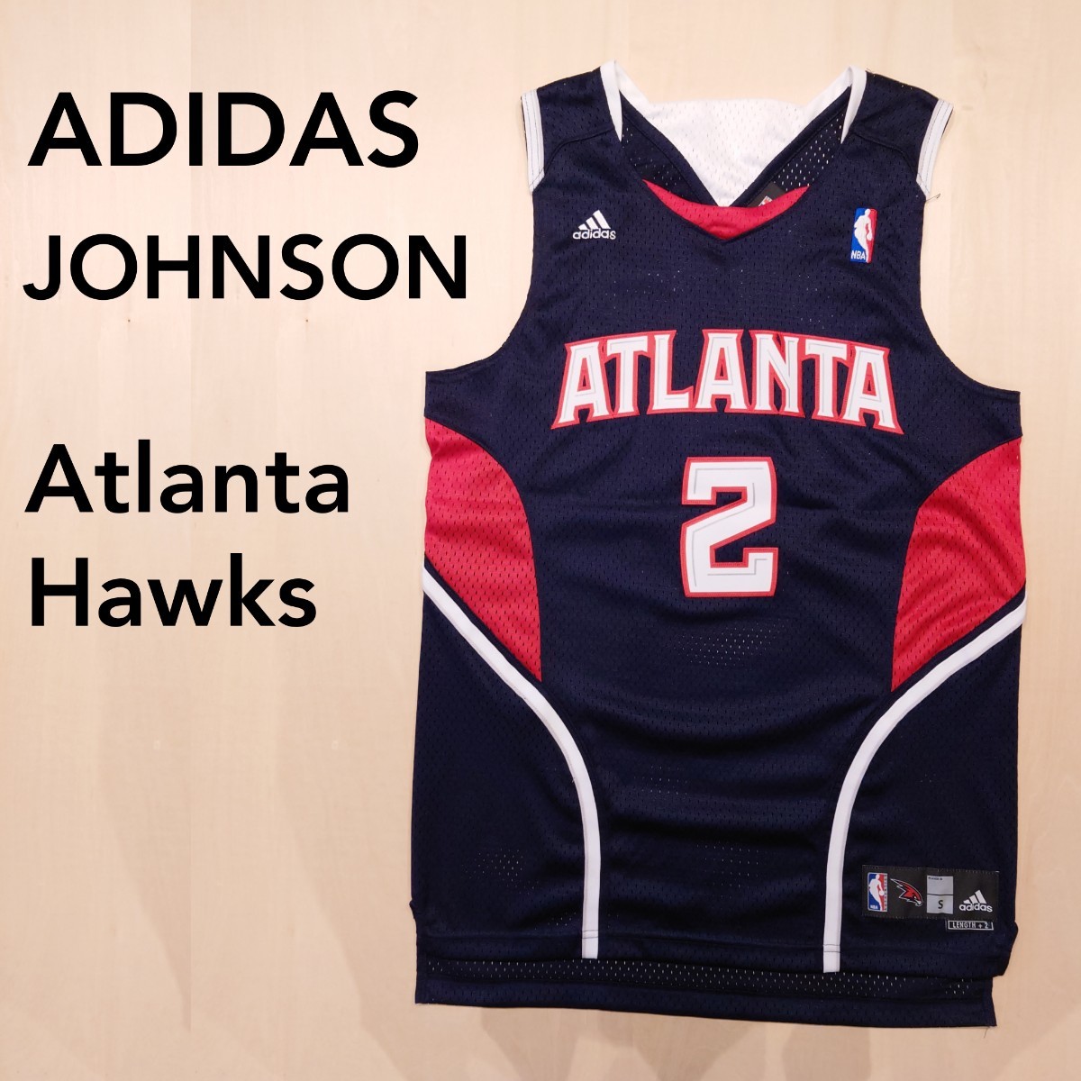 Adidas NBA Баскетбольная форма Атланта Хокс Атланта Хокс Джонсон №2 Adidas 2307