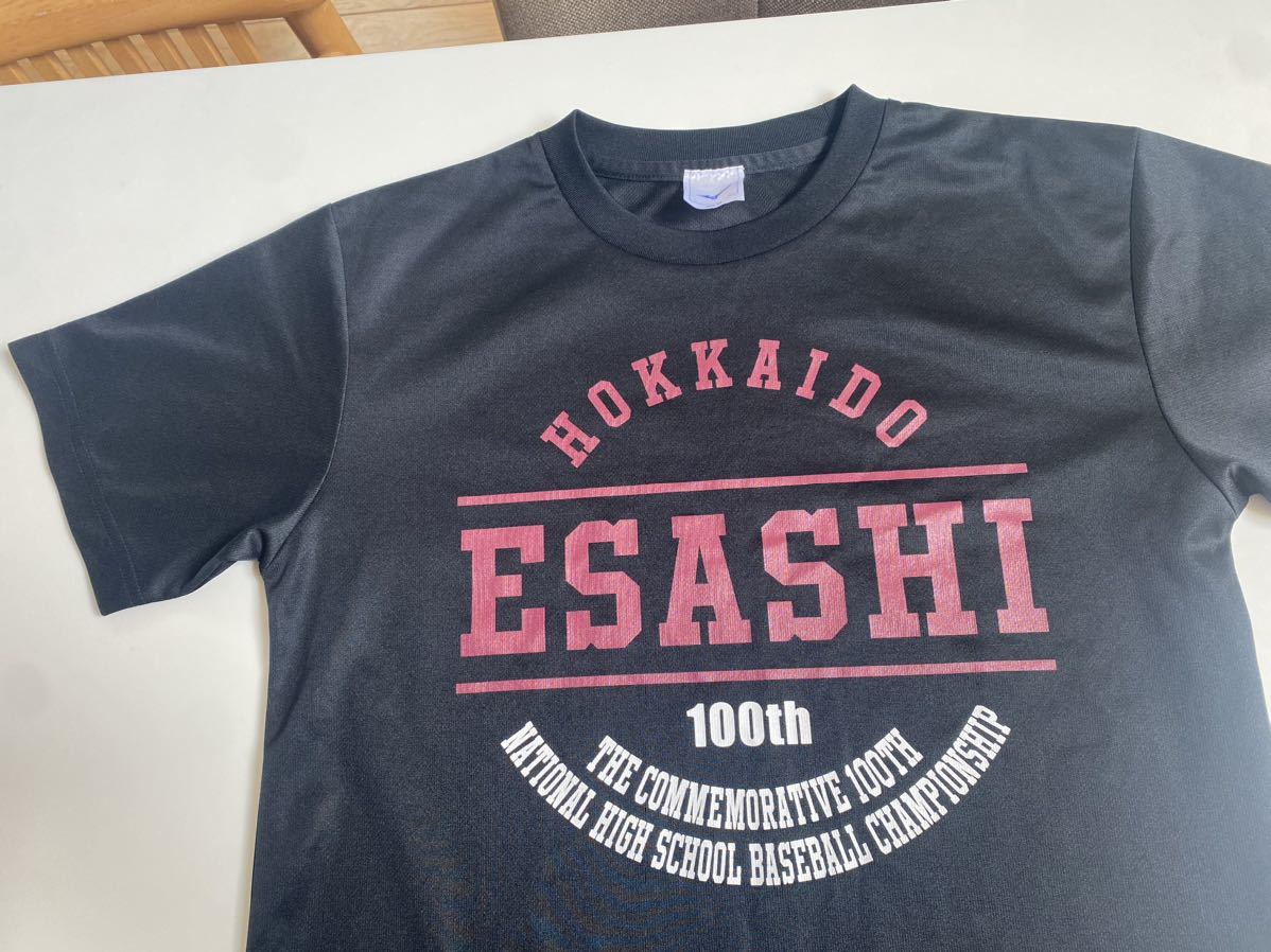 セール 即決1円 Mizuno ミズノ 半袖Tシャツ トレーニングウエア Mサイズ ブラック ポリエステル HOKKAIDO ESASHIの画像1