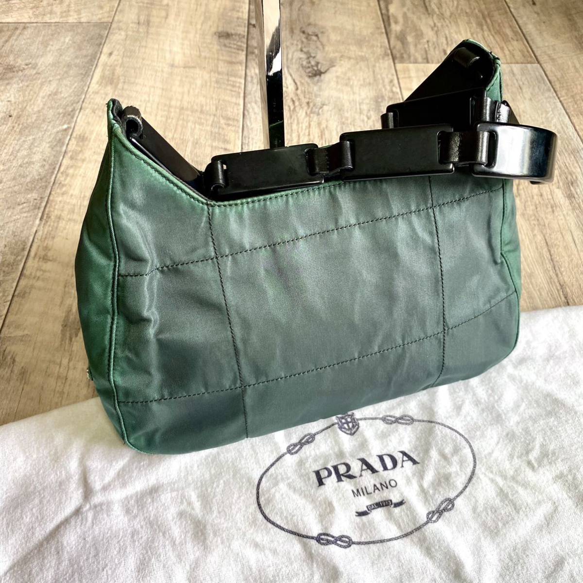 本物 PRADA プラダ テスートナイロン ワンショルダーバッグ ミニトート