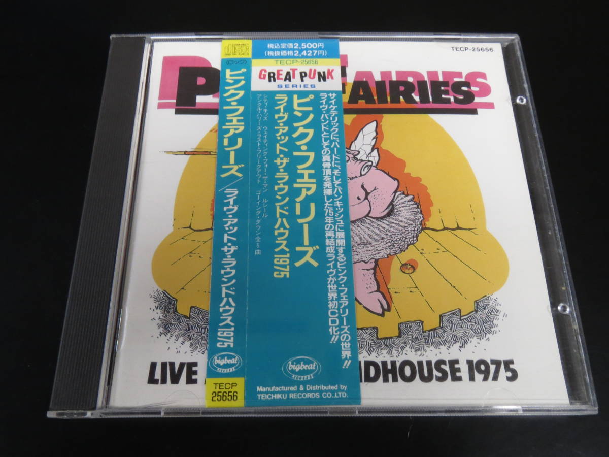 帯付き！ピンク・フェアリーズ/ライヴ・アット・ザ・ラウンドハウス１９７５ Pink Fairies - Live at the... 国内盤CD（TECP-25656, 1991）