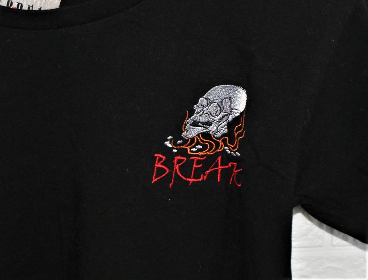 BREAK・髑髏・スカジャン柄・Mサイズ・Tシャツ・半袖・カテゴリはレディースですが細身のメンズとしても・共用・刺繍がすごいですの画像4
