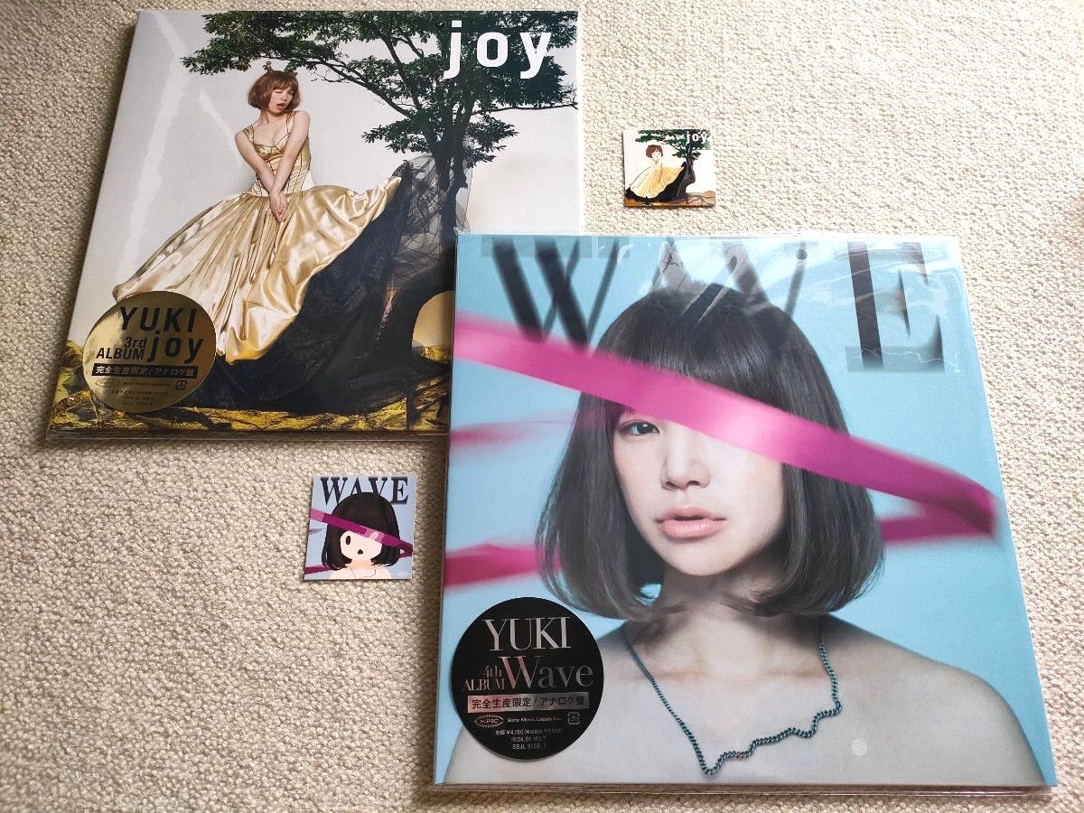 YUKI 「joy」「 WAVE」 レコード ２枚セット ステッカー付き