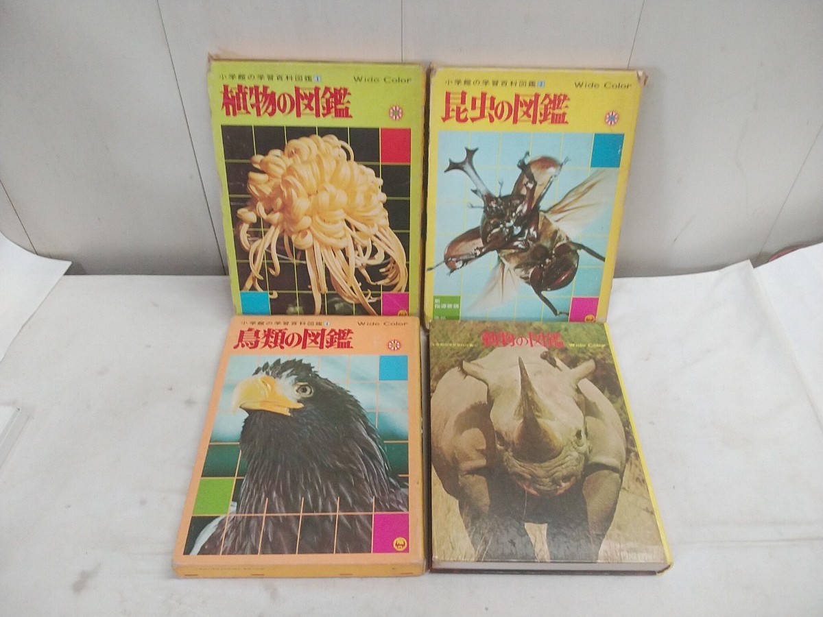 昭和レトロ 小学館の学習百科図鑑【 1.植物/2.昆虫/4.鳥類/5 昭和レトロ 小学館の学習百科図鑑【 1.植物/2.昆虫/4.鳥類/5