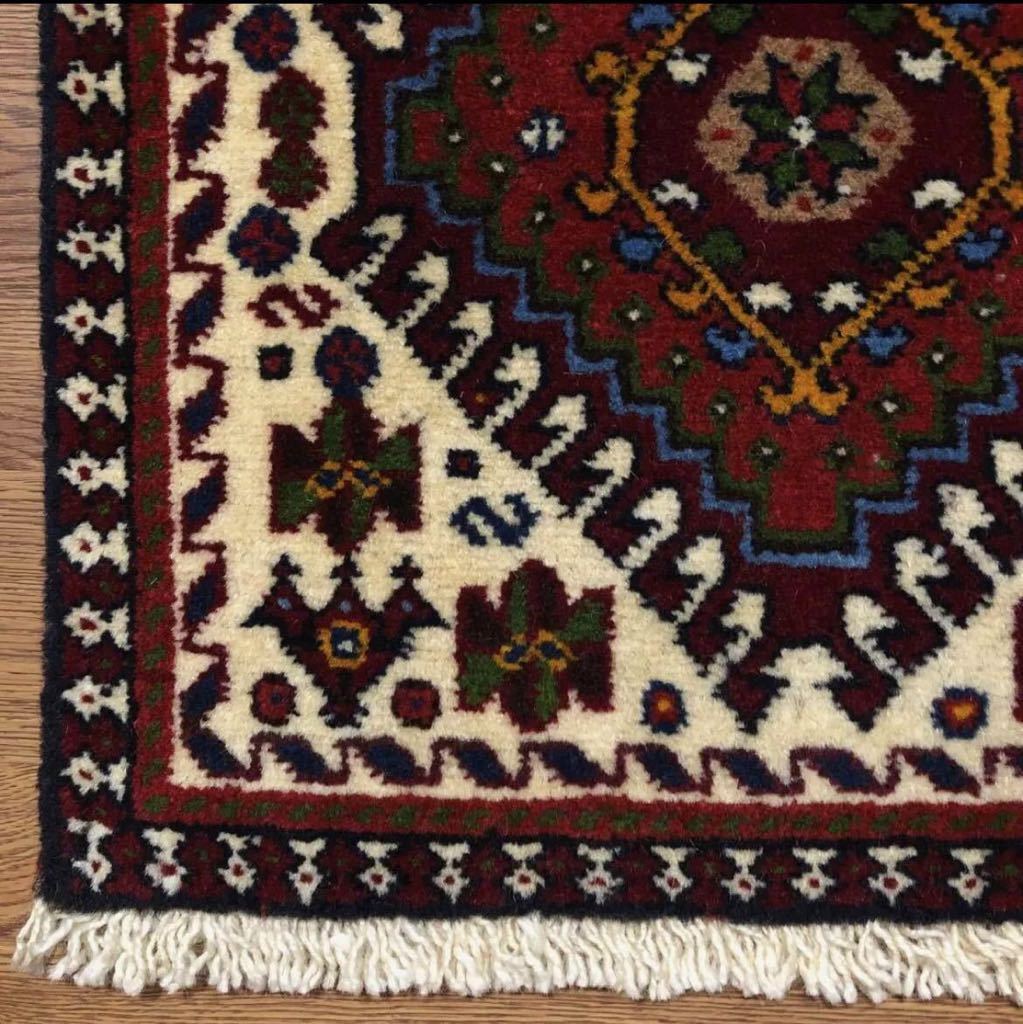 ペルシャ絨毯 プチサイズ チェアマット 椅子の座布団 No.31117