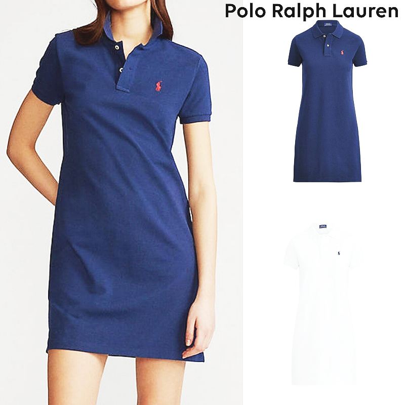 POLO RALPH LAUREN ポロ ポプリン シャツ ワンピース ネイビー RALPHLAUREN ラルフローレン ポロシャツ ワンピース ワンピ ポロ