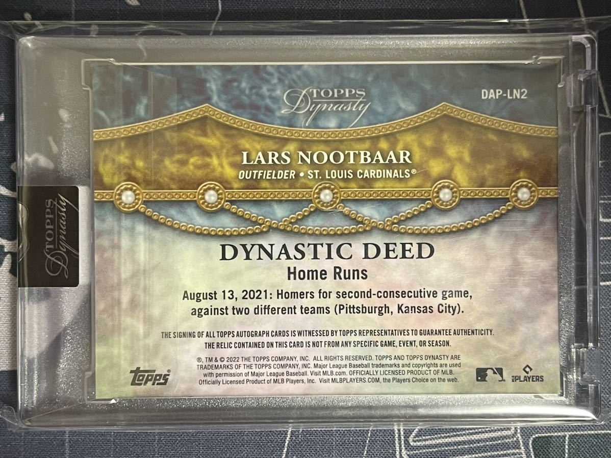 1円スタート】【5枚限定】2022 Topps Dynasty Lars Nootbaar 高級版