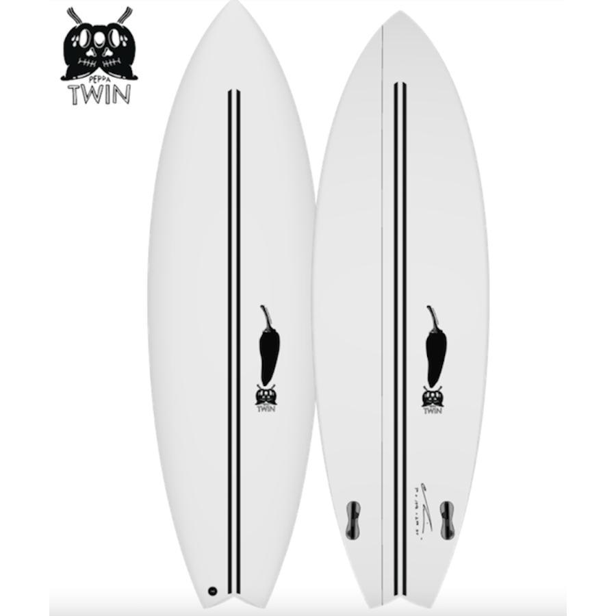 サーフボード ショートボード チリ ペッパツイン ツインテック EPSPeppa Twin. TWIN TECH 　軽量ＥＰＳエポキシ5’6″(167.6cm) - 27.80L_画像1