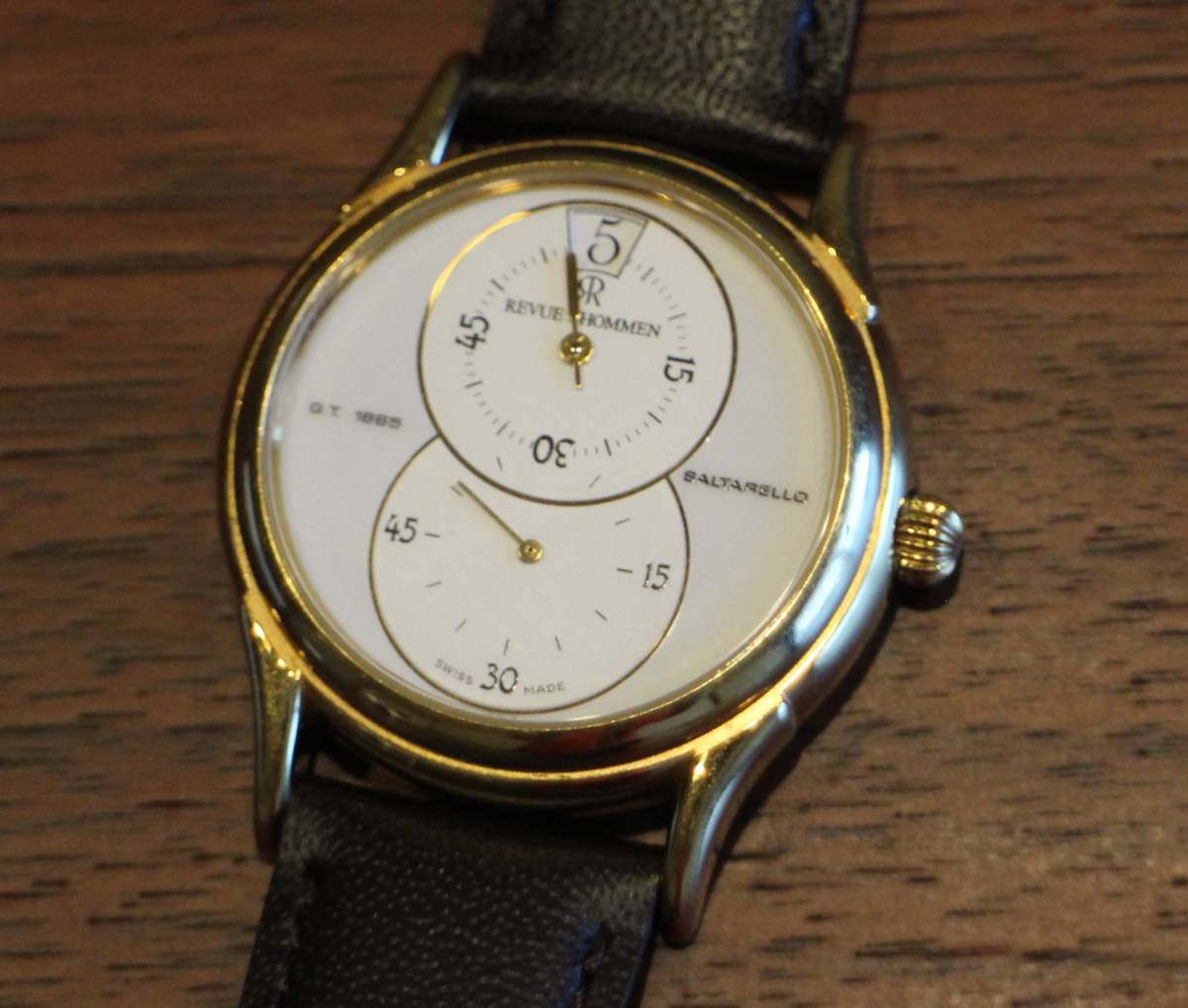 ホットセール スモセコ ゴールド 白文字 腕時計 GT1885 SALTARELLO 手