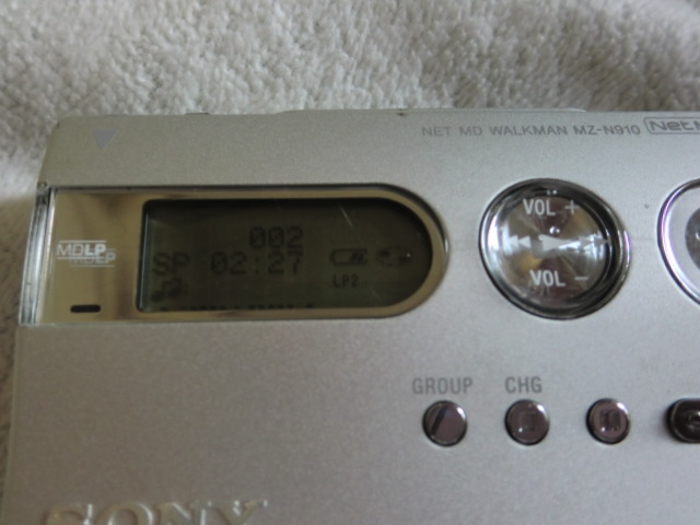 割引価格 送料無料 SONY MDウォークマン MZ-N910 ⑤ 録再ポータブルMD