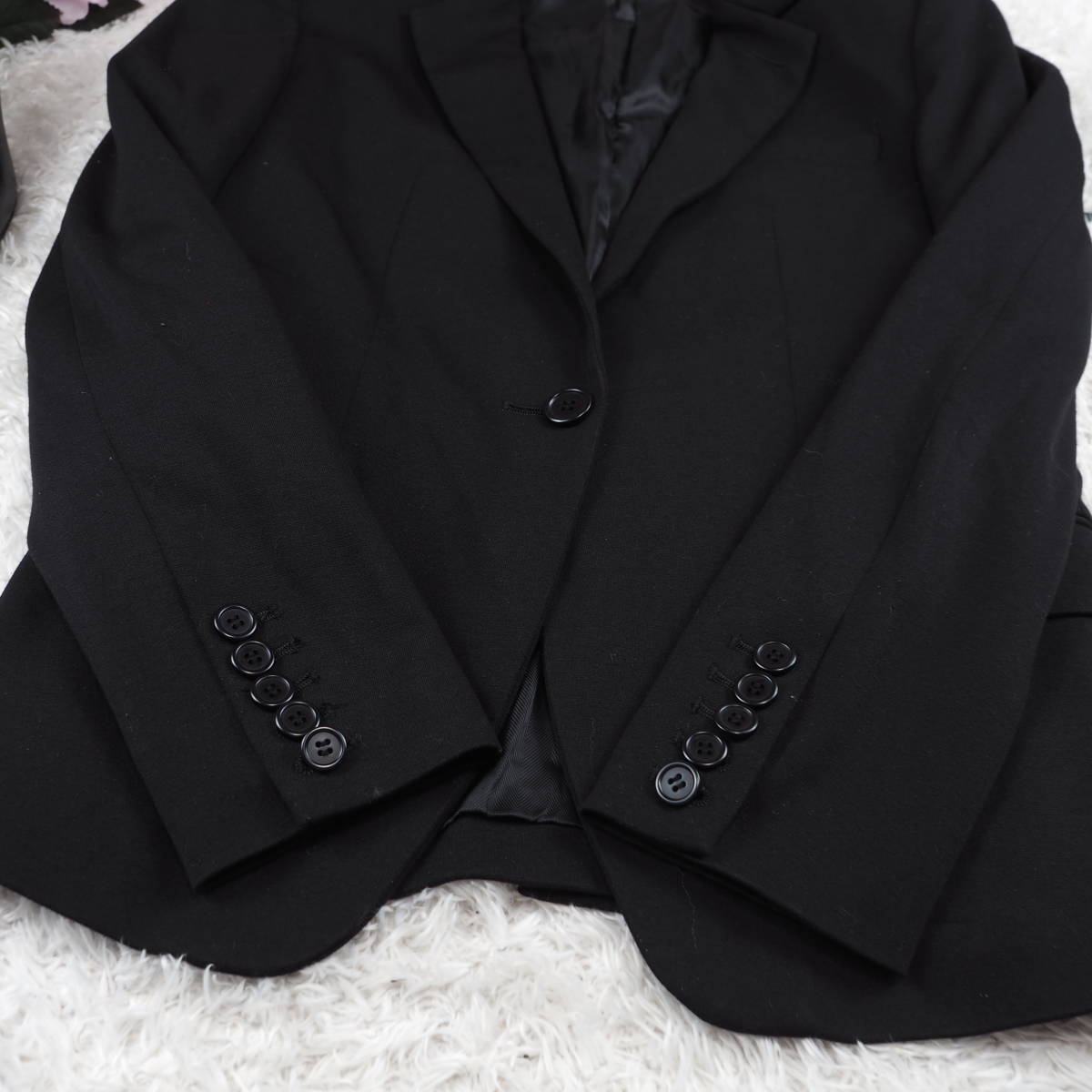 G2768*AZUL BASIC azur * total reverse side * single * tailored jacket * black black 