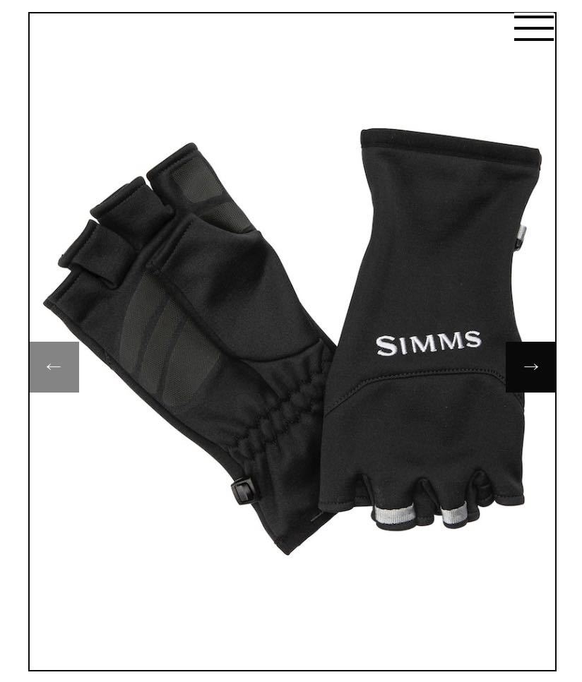 美しい SIMMS FSハーフフィンガーグローブ ブラック US-Mサイズ 新品未