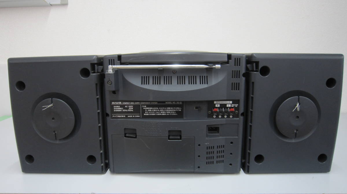 MR5612　aiwa　CDキャリーコンポーネントシステム　XG-E1 ジャンク品_画像3