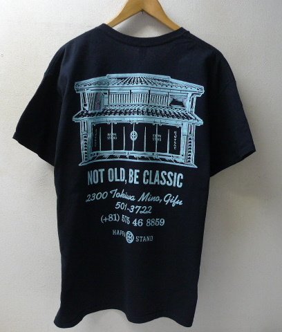 ◆HAPPA STAND はっぱすたんど XL　限定 店舗プリント Tシャツ 黒 サイズXL 美品_画像1