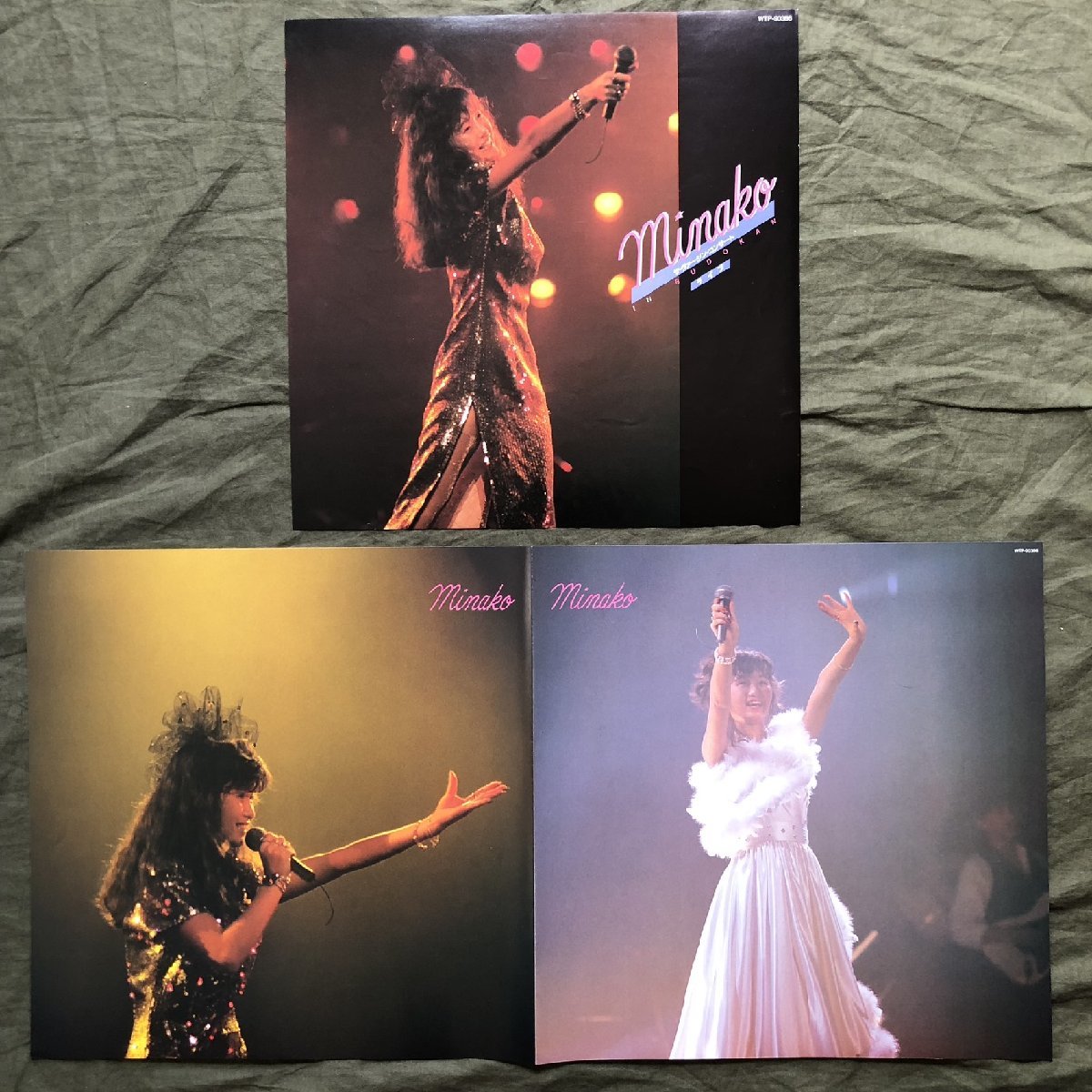 良盤 美ジャケ 1987年 本田美奈子 Minako Honda LPレコード Minako ザ・ヴァージン・コンサート 帯付 レア当時ものライブ告知付_画像6