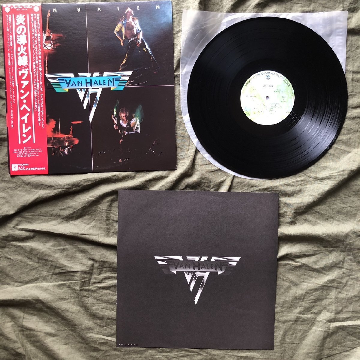 傷なし美盤 良ジャケ 美品 1978年 国内初盤 ヴァン・ヘイレン Van Halen LPレコード 炎の導火線 Van Halen 帯付 David Lee Roth,_画像5