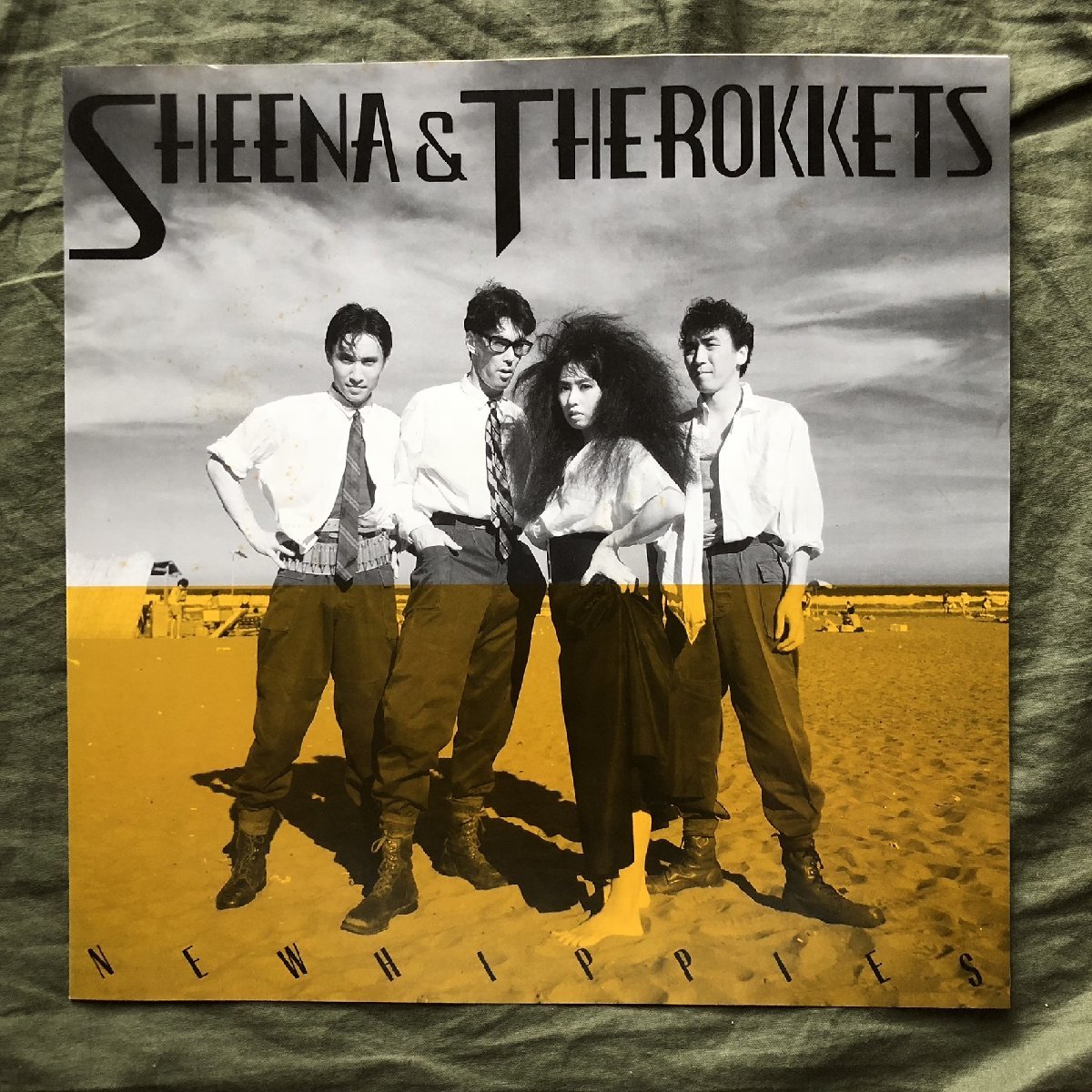 良盤 美ジャケ レア盤 1984年 シーナ＆ロケッツ Sheena & The Rokkets LPレコード ニュー・ヒッピーズ New Hippies 帯付 鮎川誠 向井滋春_画像6