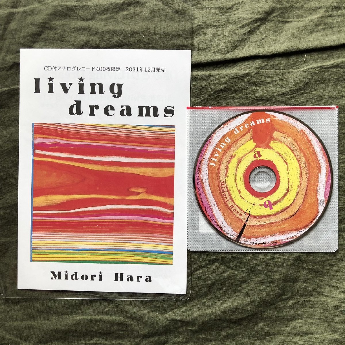 美盤 2021年 原みどり Midori Hara LPレコード CD付き Living Dreams J-Pop 販促資料付き_画像7