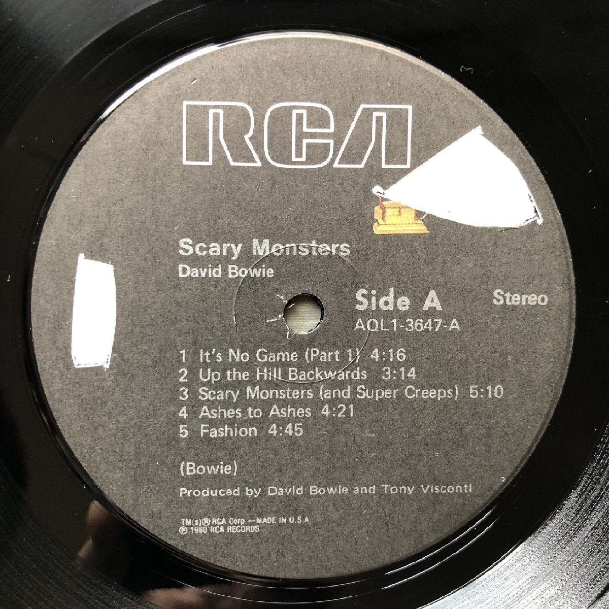 美盤 良ジャケ 1980年 STERING刻印 米国盤 デビッド・ボウイ David Bowie LPレコード スケアリー・モンスターズ Scary Monsters Discovery_画像7