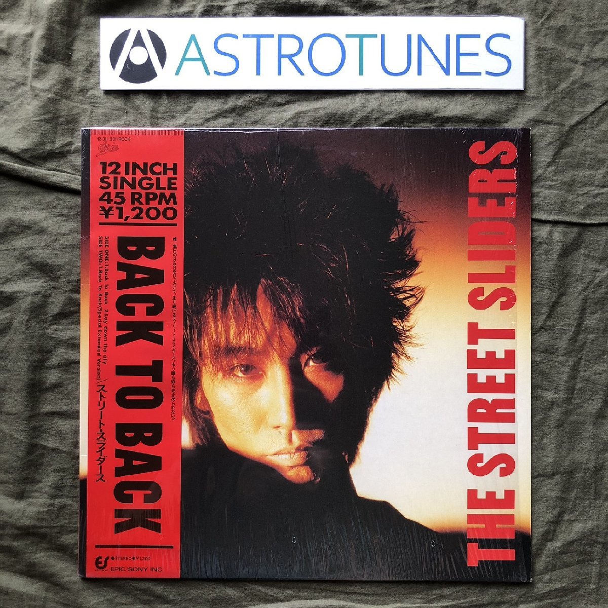 傷なし美盤 美ジャケ 1986年 オリジナルリリース盤 ストリート・スライダース Street Sliders LPレコード Back To Back 帯付 J-Rock_画像1