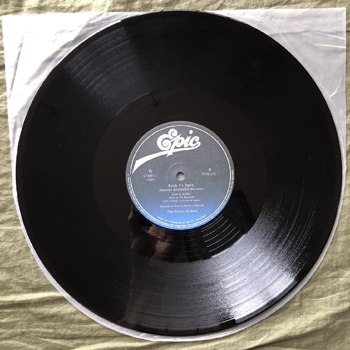 傷なし美盤 美ジャケ 1986年 オリジナルリリース盤 ストリート・スライダース Street Sliders LPレコード Back To Back 帯付 J-Rock_画像9